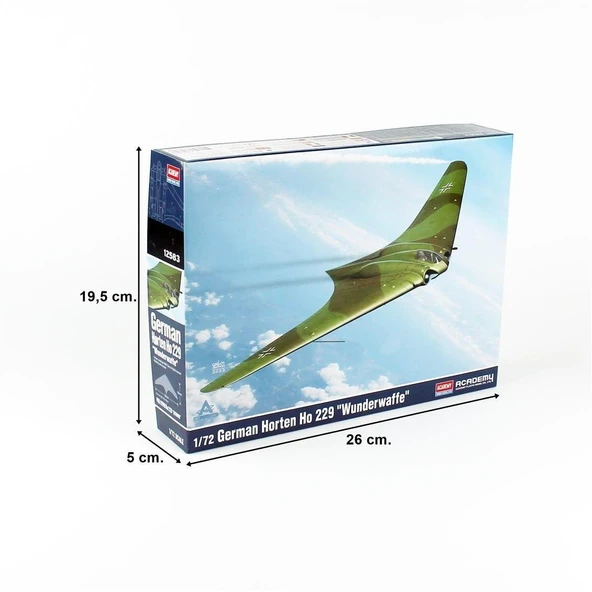 Academy 12583 1/72 Ölçek, German Horten Ho 229 (Wunderwaffe) Savaş Uçağı, Plastik Model kiti - 5