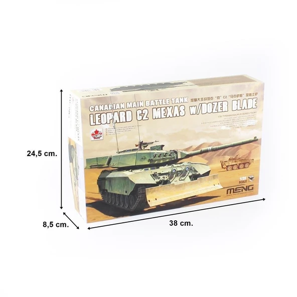Meng TS-041 1/35 Ölçek, Kanada Leopard C2 MEXAS, Dozer Bıçaklı Ana Muharebe Tankı, Plastik Model Kiti - Resim 5