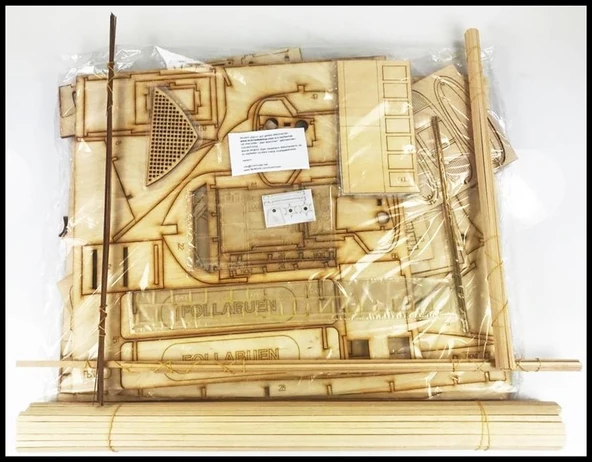 Türk Model 1/25 6010200 M/S Follabuen İskandinav Balıkçı Teknesi, R/C Dönüşebilir, 75 cm. Ahşap Model Kiti - Resim 2