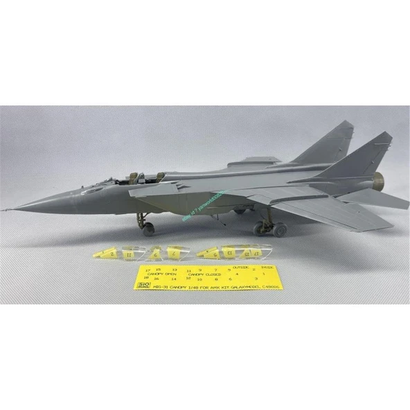 AMK 48002 1/48 Ölçek, MiG-31 B/BS (Special Edition-Sio Models), Savaş Uçağı, Plastik Model kiti - Resim 2