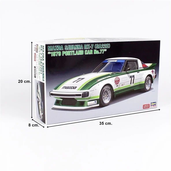 Hasegawa 20661 1/24 Ölçek, Mazda Savanna RX-7 (SA22C) (1979 Portland Car No.77), Yarış Aracı Plastik Model Kiti - Resim 5
