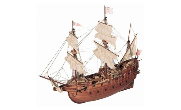 Occre 13601 1/90 Ölçek, San Martin, 66 cm. Yelkenli İspanyol Kalyonu, Ahşap Model Kiti - Resim 3