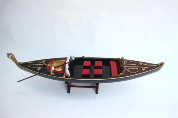 Gianhien Fb0008Bp Siyah Gondol Ahşap Hazır Kayık Maketi - Resim 2