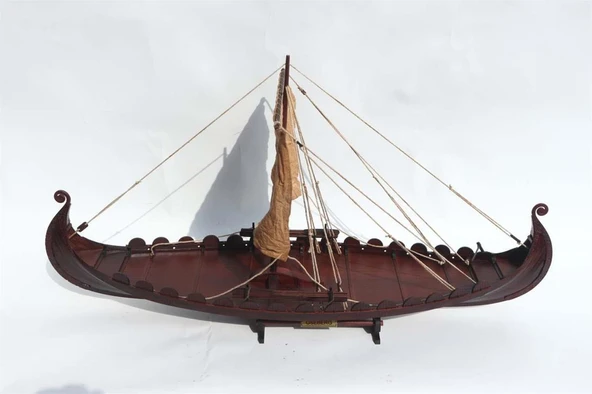 Gianhien Fb0021W80 Oseberg Viking Fargag Ahşap Hazır Yelkenli Gemi Maketi - Resim 3