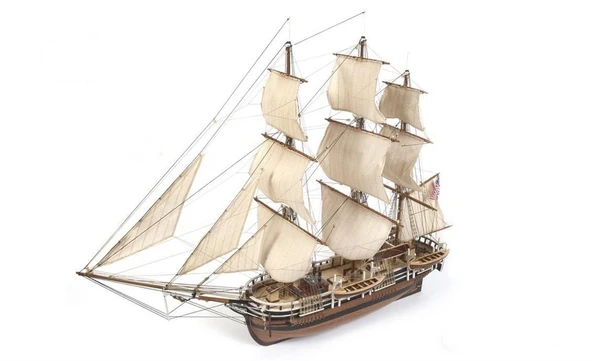 Occre 12006 1/60 Ölçek, Essex, 74 cm. Yelkenli Balina Avı Gemisi, Ahşap Model Kiti - Resim 2