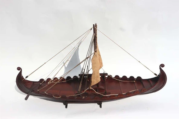 Gianhien Fb0021W80 Oseberg Viking Fargag Ahşap Hazır Yelkenli Gemi Maketi - Resim 2