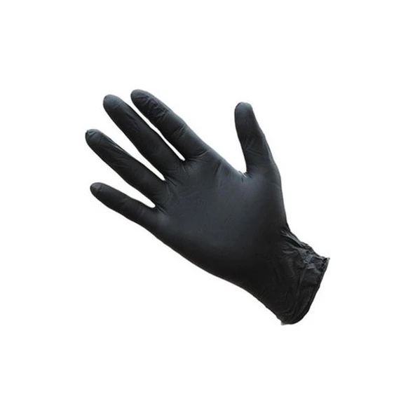 SİYAH, LATEX KORUYUCU ELDİVEN, Medyum, 5 ÇİFT ürün görseli