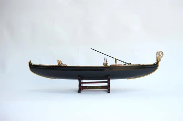 Gianhien Fb0008Bp Siyah Gondol Ahşap Hazır Kayık Maketi ürün görseli