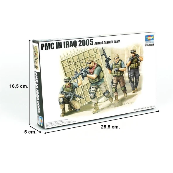Trumpeter 00419 1/35 Ölçek, PMC Saldırı Timi Irak'ta (2005) Figürleri Plastik Model Kiti - Resim 5