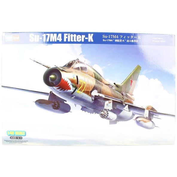 HobbyBoss 81758 1/48 Ölçek, Su-17M4 Fitter-K, Savaş Uçağı, Plastik Model Kiti ürün görseli 1