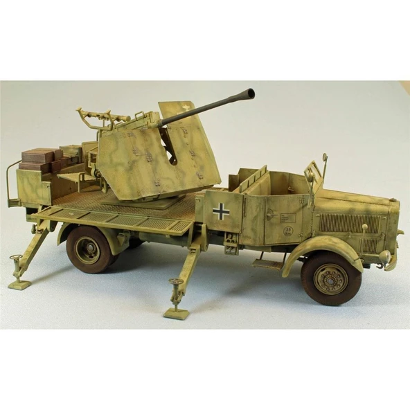 Trumpeter 09595 1/35 Ölçek, L4500A ve 5cm Flak 41-II Askeri Aracı,Plastik Model Kiti - Resim 2