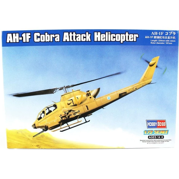 HobbyBoss 87224 1/72 Ölçek, AH-1F Cobra Attack, Askeri Helicopter, Plastik Model Kiti ürün görseli 1