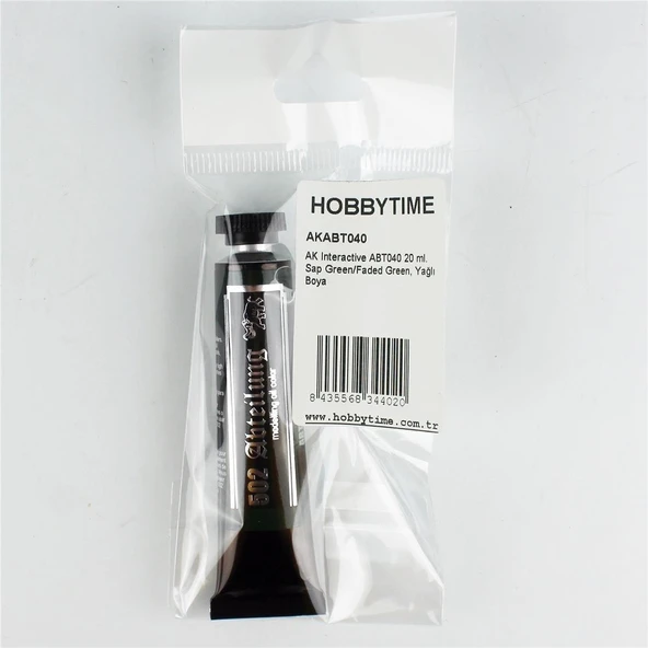 AK ABT040 20 ml. Yağlı Boya, Sap Green/Faded Green - Resim 2