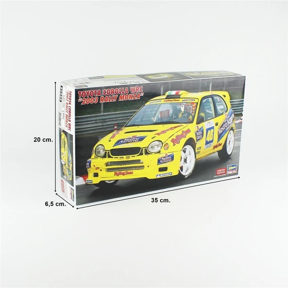 Hasegawa 20686 1/24 Ölçek, Toyota Corolla WRC (2003 Rally Monza), (Limited Edition) Yarış Aracı Plastik Model Kiti - Resim 5
