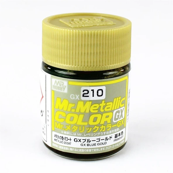 Mr.Hobby GX-210 18 ml. Metallic Blue Gold, Metalik Serisi Model Boyası ürün görseli 1