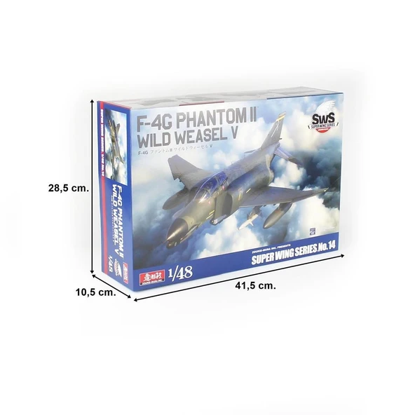 SWS 48-14 1/48 Ölçek, F-4G Phantom II (Wild Weasel V) Savaş Uçağı, Plastik Model kiti - Resim 5