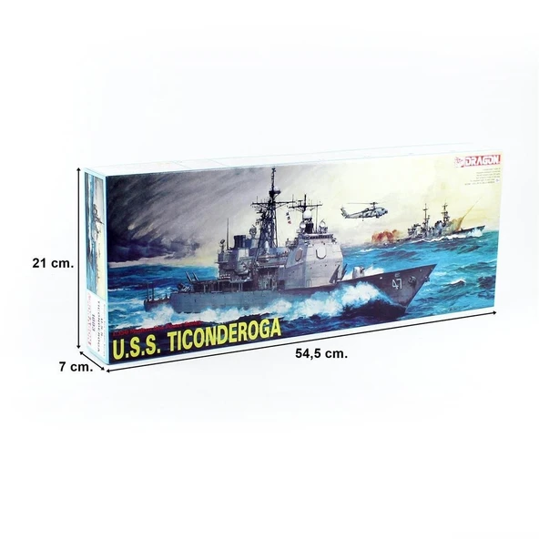 Dragon 1003 1/350 Ölçek, USS Ticonderoga CG-47 Güdümlü Füze Kruvazörü Plastik Model Kiti - Resim 5
