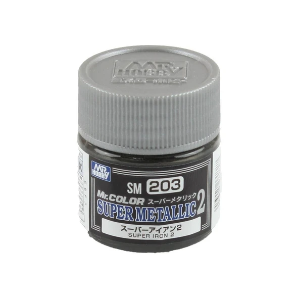 Mr.Hobby SM-203 10 ml. Super Iron, Metallic Colors-II Serisi Model Boyası ürün görseli
