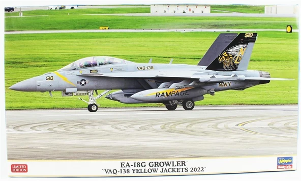 Hasegawa 2461 1/72 Ölçek, EA-18G Growler (VAQ-138 Yellow Jackets 2022), (Limited Edition), Savaş Uçağı Plastik Model Kiti ürün görseli
