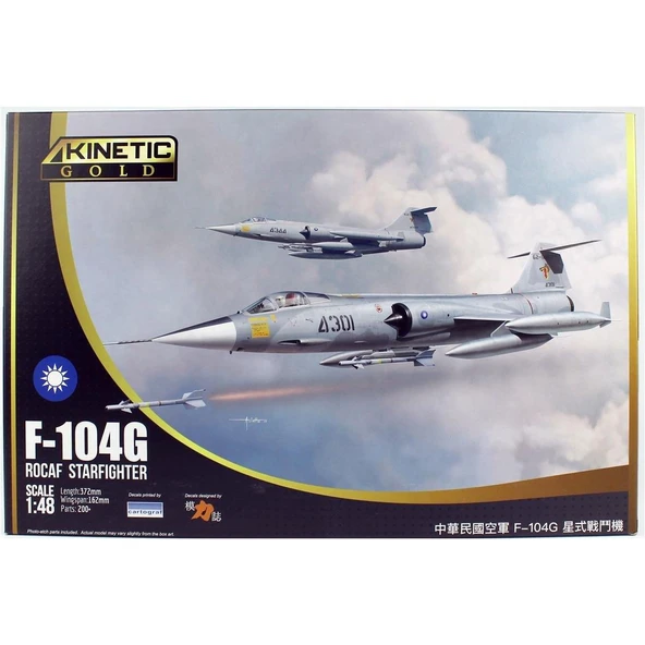 Kinetic K48077 1/48 Ölçek, F-104G ROCAF Starfighter Savaş Uçağı, Plastik Model kiti ürün görseli