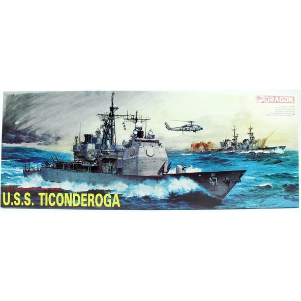 Dragon 1003 1/350 Ölçek, USS Ticonderoga CG-47 Güdümlü Füze Kruvazörü Plastik Model Kiti ürün görseli 1