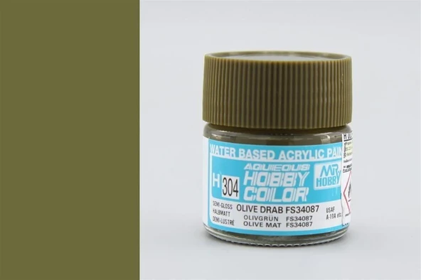 Mr.Hobby H-304 10 ml. Olive Drab FS 34067, Aqueous Serisi Model Boyası ürün görseli