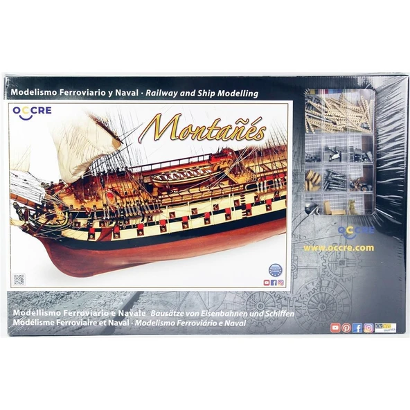 Occre 15000 1/70 Ölçek, Montanes, 125 cm. Yelkenli İspanyol Savaş Gemisi, Ahşap Model Kiti ürün görseli