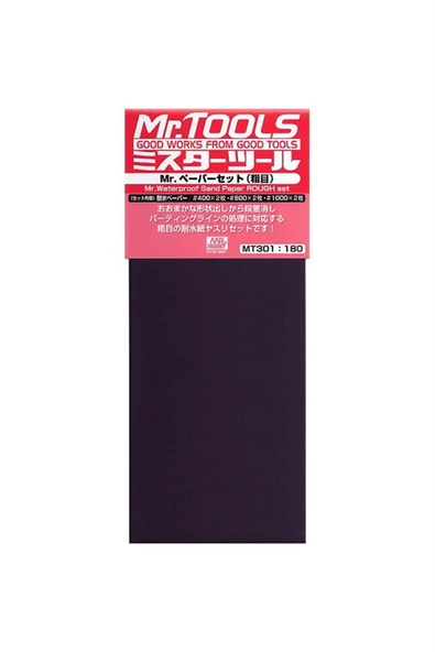 Mr.Hobby MT-301 Su Geçirmez, Kum Zımparası Seti, Kalın, (No.400x2, No.600x2, No.1000x2) ürün görseli 1