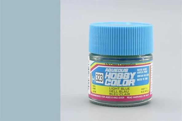 Mr.Hobby H-323 10 ml. Light Blue, Aqueous Serisi Model Boyası ürün görseli 1