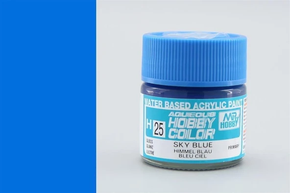 Mr.Hobby H-025 10 ml. Sky Blue, Aqueous Serisi Model Boyası ürün görseli 1