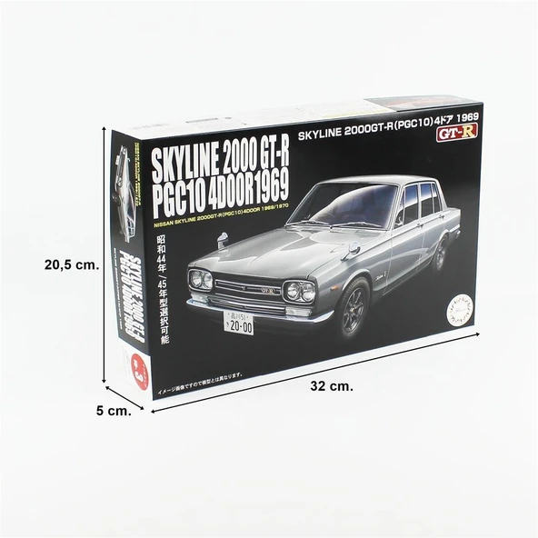 Fujimi ID-3 04715 1/24 Ölçek, Nissan PGC-10 GT-R 1969 , Otomobil Plastik Model Kiti - Resim 5