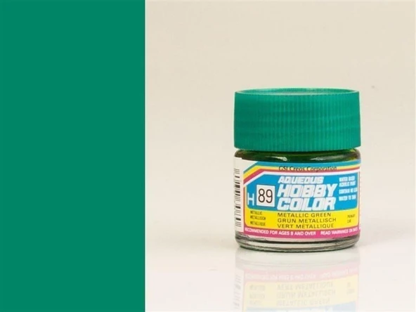 Mr.Hobby H-089 10 ml. Metallic Green, Aqueous Serisi Model Boyası ürün görseli
