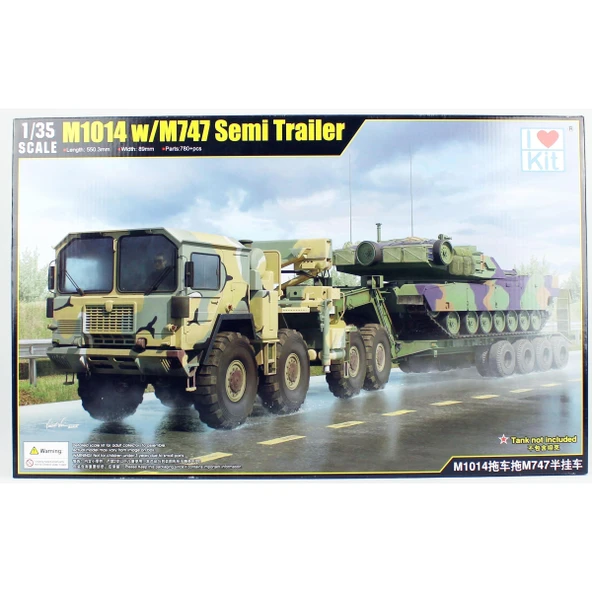 I Love Kit 63529 1/35 Ölçek, Tank taşıyıcı, M1014 Çekici ve M747 Alçak Dorse, Plastik Model Kiti ürün görseli