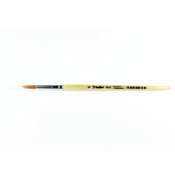 Hobbytime 787 No.6 Yuvarlak Saplı, Kolibri, Sentetik Kıllı Boya Fırçası - Resim 2