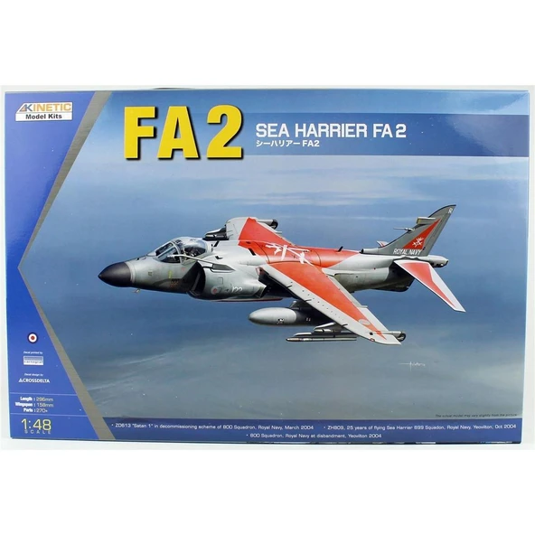Kinetic K48041 1/48 Ölçek, Sea Harrier FA2 Savaş Uçağı, Plastik Model kiti ürün görseli
