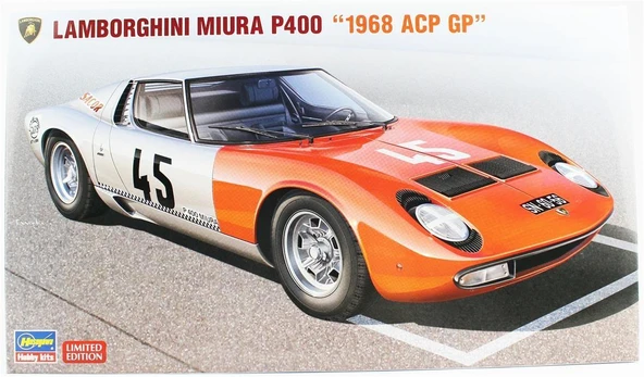 Hasegawa 20683 1/24 Ölçek, Lamborghini Miura P400 1968 ACP GP, (Limited Edition) Yarış Aracı Plastik Model Kiti ürün görseli 1