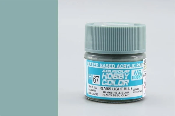 Mr.Hobby H-067 10 ml. RLM65 Light Blue, Aqueous Serisi Model Boyası ürün görseli 1