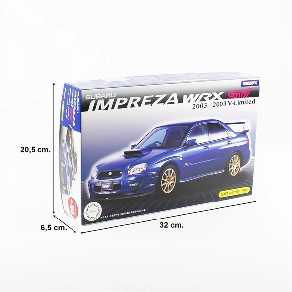 Fujimi ID-103 03940 1/24 Ölçek, Subaru Impreza WRX Sti/2003 V-Limited, (Cam Boyama Maskesi ile), Otomobil Plastik Model Kiti - Resim 5