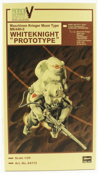 Hasegawa 64112 1/20 Ölçek, Moon Type MK44H-0 Whiteknight (Prototype), Savaş Robotu Bilim Kurgu Plastik Model Kiti ürün görseli