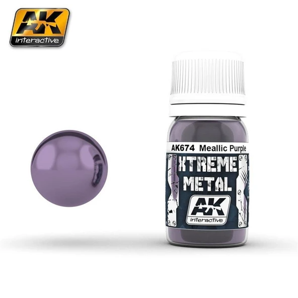 AK 674 30 ml. Metalik Mor Rengi, Xtreme Metal Serisi Model Boyası ürün görseli