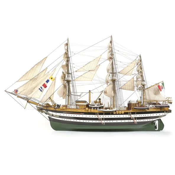Occre 15006 1/100 Ölçek, Amerigo Vespucci, 98 cm. Yelkenli İtalyan Askeri  Eğitim Gemisi, Ahşap Model Kiti - Resim 4