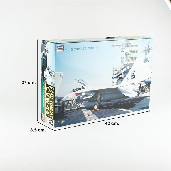 Hasegawa PT12 7212 1/48 Ölçek, F-14D Tomcat (CVW-14), Savaş Uçağı Plastik Model Kiti - Resim 5