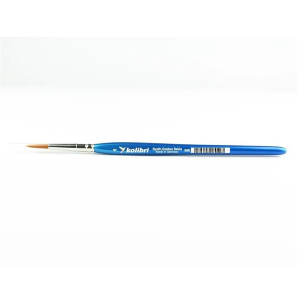 Hobbytime 800 No.6 Üçgen Mavi Saplı, Kolibri, Samur Kıllı, Detay Boya Fırçası - Resim 2