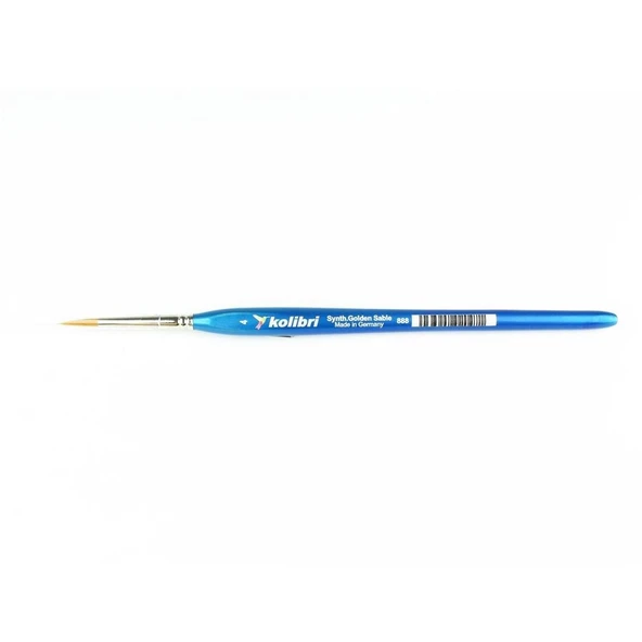 Hobbytime 798 No.4 Üçgen Mavi Saplı, Kolibri, Samur Kıllı, Detay Boya Fırçası - Resim 2