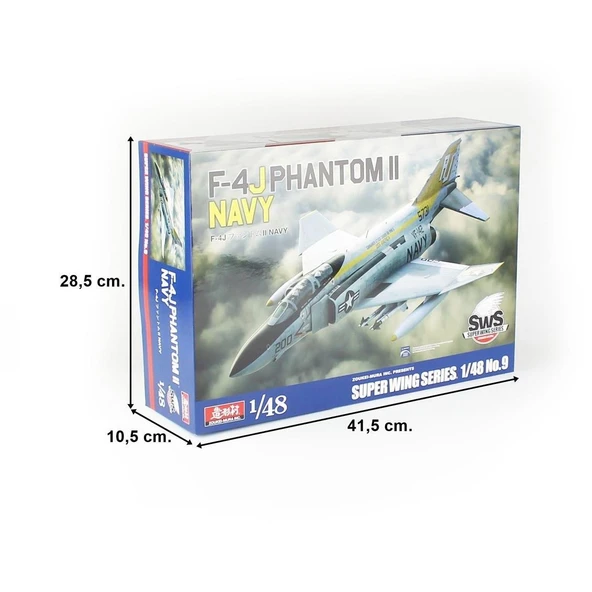 SWS 48-09 1/48 Ölçek, F-4J Phantom II (Navy) Savaş Uçağı, Plastik Model kiti - Resim 5
