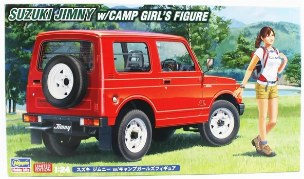 Hasegawa SP501 52301 1/24 Ölçek, Suzuki Jimny (w/Camp Girl's Figure) Otomobil Plastik Model Kiti ürün görseli