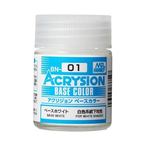 Mr.Hobby BN-01 18 ml. Base White, Acrysion Serisi Model Boyası ürün görseli