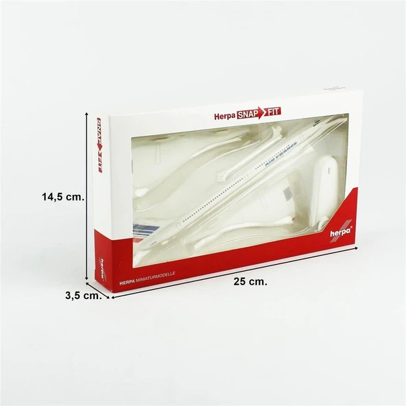 Herpa 605816-001 1/250 Ölçek, Air France Concorde - F-BVFB, Sergilemeye Hazır Model Yolcu Uçağı - Resim 5