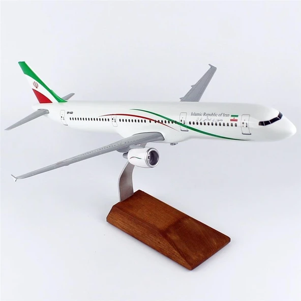 THY049 1/100 Ölçek, Islamic Rebublic of Iran A321-200 Yolcu Uçağı, Sergilemeye Hazır Ahşap Standlı Model ürün görseli