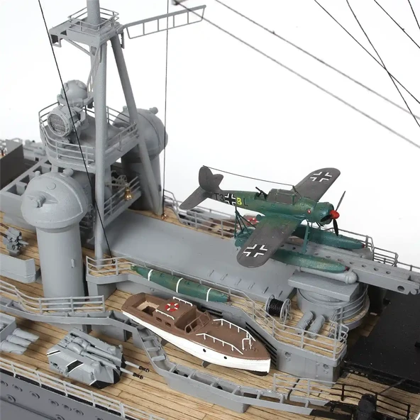 Occre 16000 1/200 Ölçek, Prinz Eugen, 107 cm. Ağır Alman Kruvazörü,  Ahşap Model Kiti - Resim 4